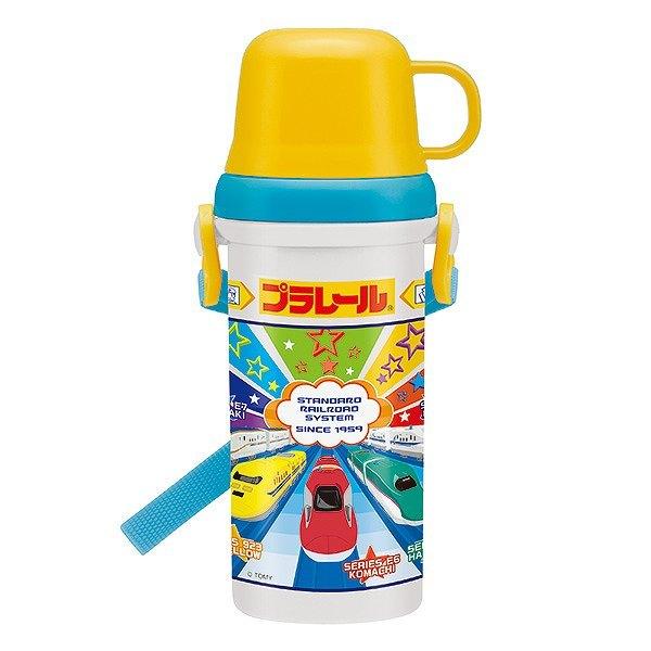 水筒 プラレール 直飲み＆コップ付 2WAY 480ml 子供 プラスチック製 -1