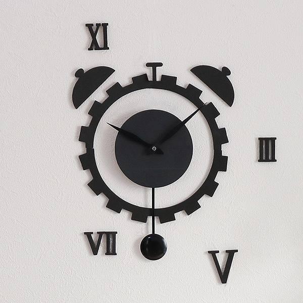 時計 掛け時計 DIY CLOCK ブラック ウォールクロック アナログ