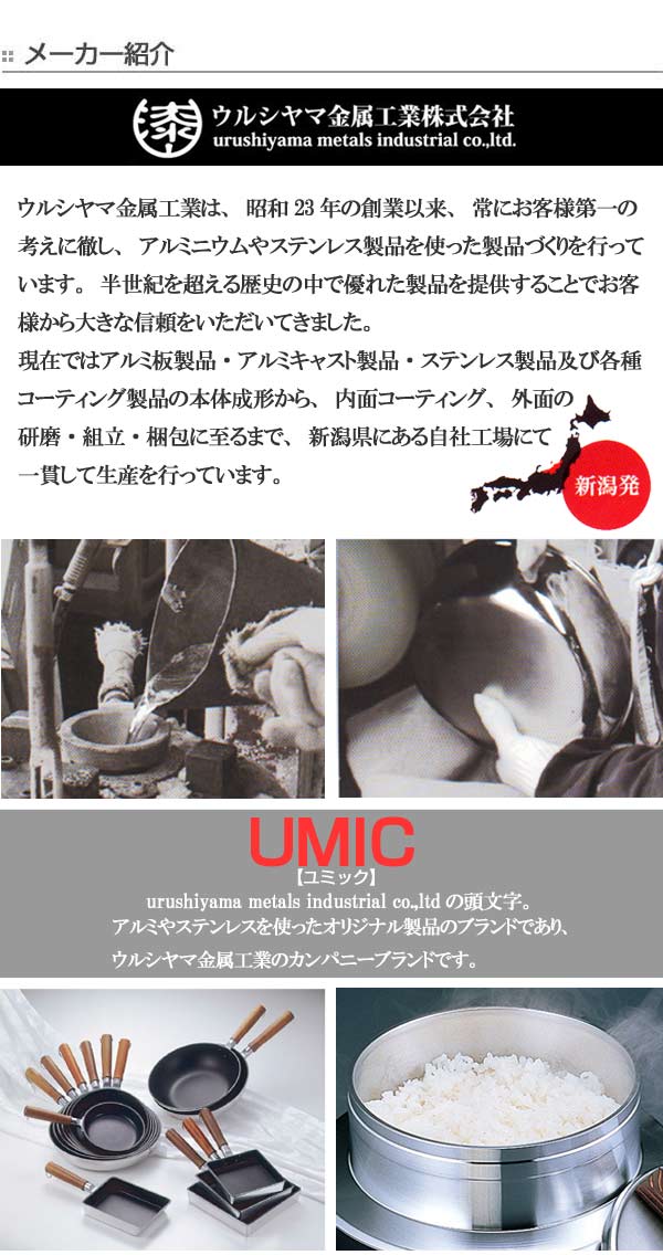 フライパン 20cm ガス専用 ソーヴィ 2年保証付き UMIC