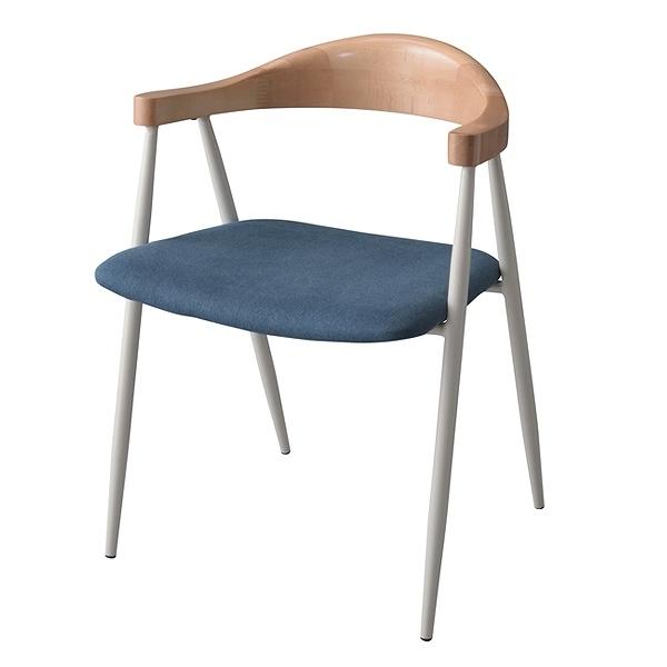 チェア アームチェア 木製背もたれ 座面高44cm