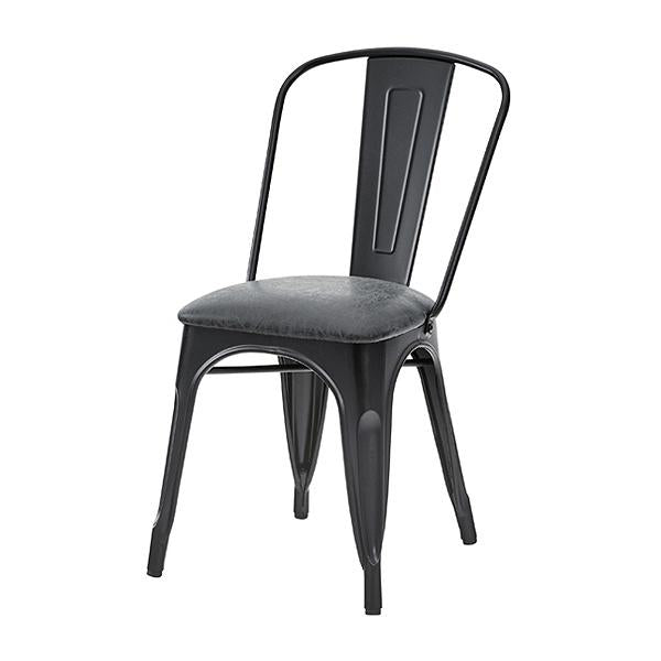 チェア 座面高約47cm 椅子 スチール ソフトレザー