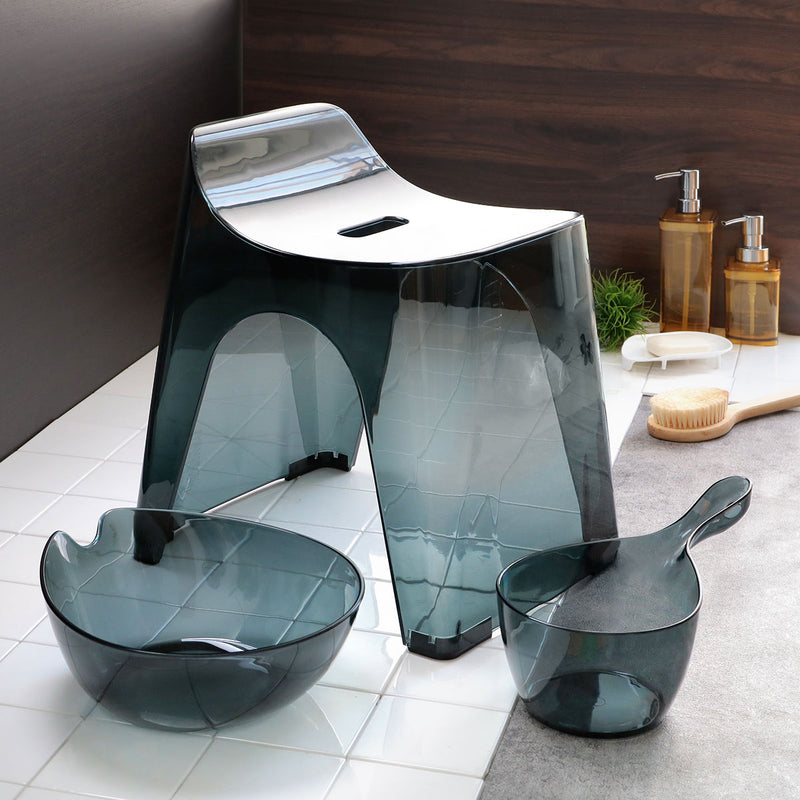 風呂椅子 洗面器 手桶 セット ヒューバス クリア バススツール まとめ買い 3点セット 座面30cm -19