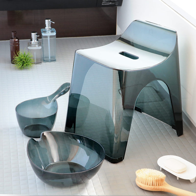 風呂椅子 洗面器 手桶 セット ヒューバス クリア バススツール まとめ買い 3点セット 座面30cm -21