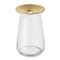 キントー 花瓶 ガラス 8×13cm 真鍮 LUNA ベース 花器 -1