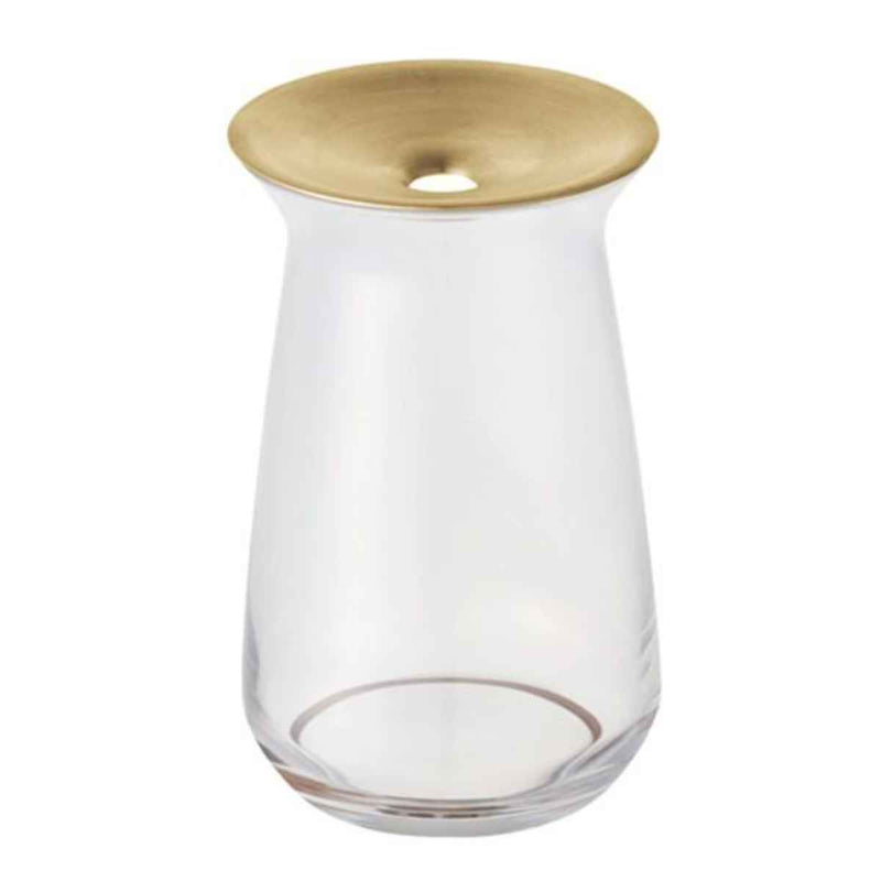 キントー 花瓶 ガラス 8×13cm 真鍮 LUNA ベース 花器 -1