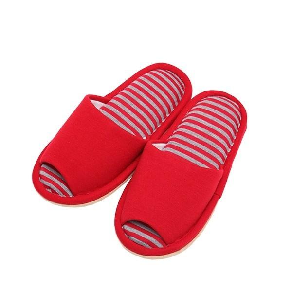スリッパ ニットボーダー外縫い M