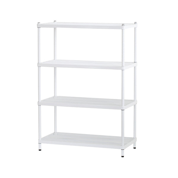 【在庫限り・入荷無し】スチールラック 4段 メタルメッシュラック ロータイプ 幅90cm -1