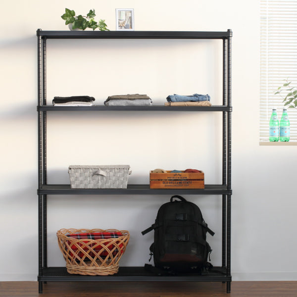 在庫限り・入荷無し】スチールラック 4段 メタルメッシュラック 幅