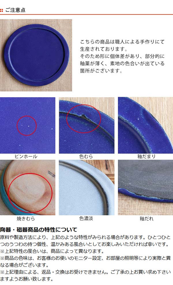 プレート 24cm ベニェ 洋食器 陶器 食器 笠間焼 日本製