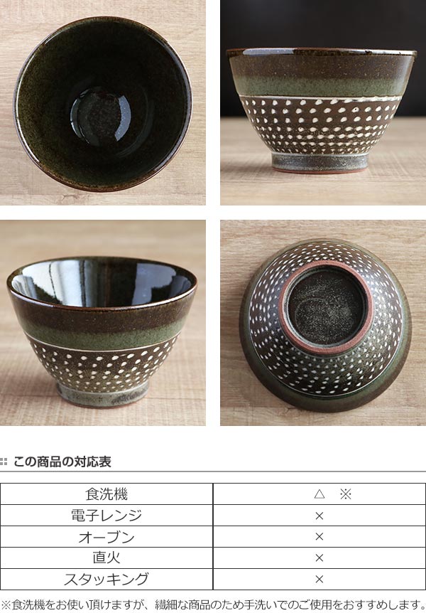 茶碗 285ml 塗分 ドット 和食器 美濃焼 陶器