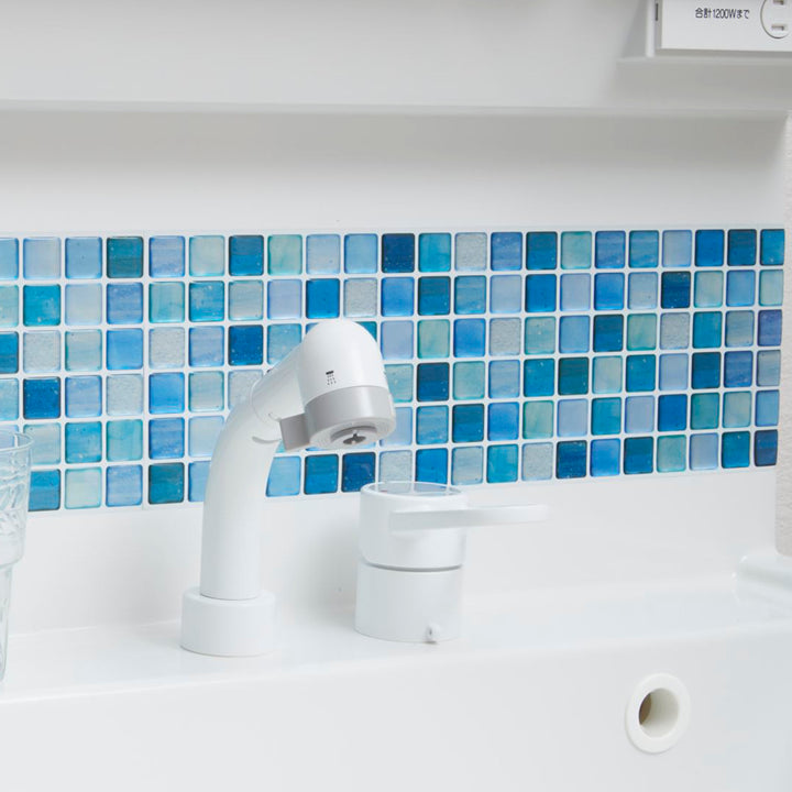 壁紙シール 31×31cm タイルシール モザイクタイル クリアブルー -2