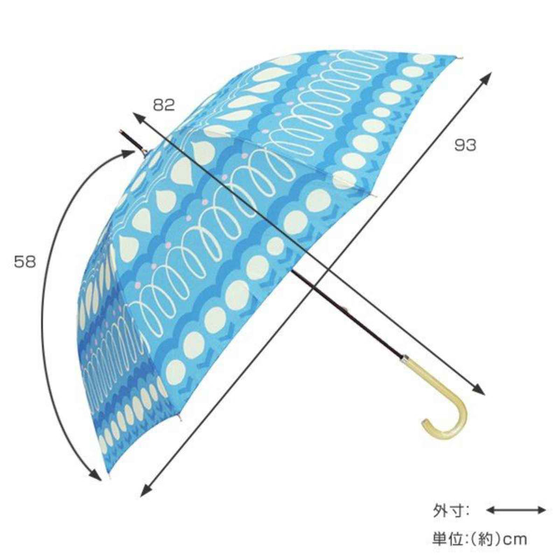 傘 晴雨兼用 UV加工 shizuku light 撥水加工 長傘 58cm 柄物
