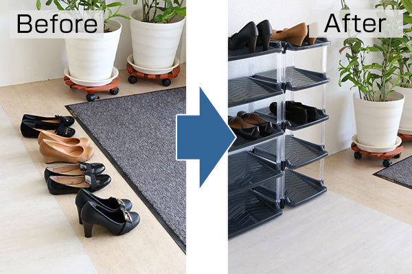 シューズラック10段幅29.7cmクリスタル