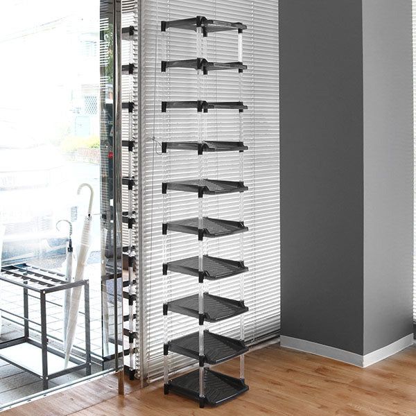 シューズラック10段幅29.7cmクリスタル