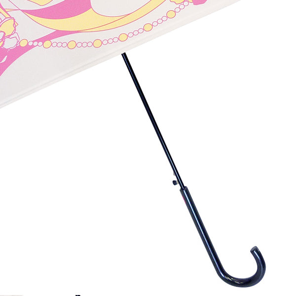 ビニール傘 約58cm マーブルコスメ柄 ピンク ジャンプ傘
