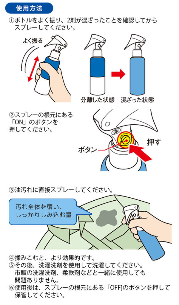 油汚れ 洗剤 作業着の油汚れ落としスプレー