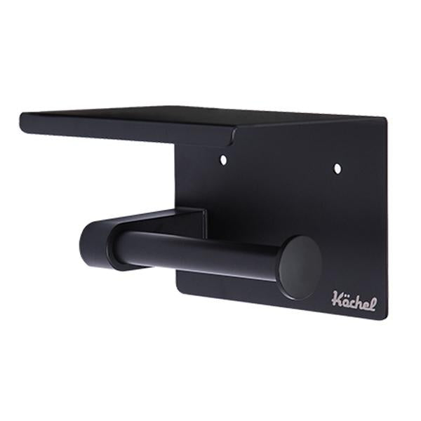 トイレットペーパーホルダー Kochel ケッヘル ステンレス スマホテーブル シングル バータイプ ブラック