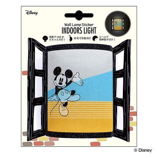 ウォールステッカー ウォールランプステッカー ミッキーマウス INDOORS LIGHT ディズニー キャラクター