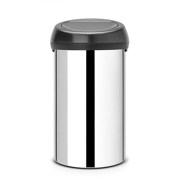 brabantia ゴミ箱 タッチビン 60L ブリリアントスチール ブラック ブラバンシア