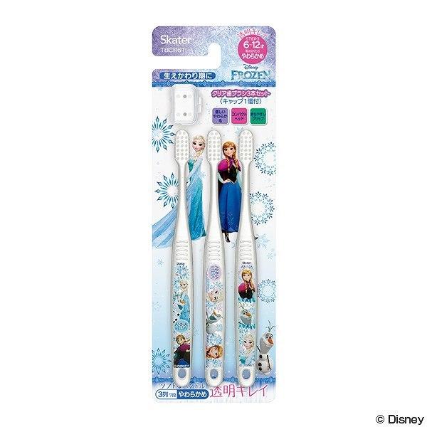 歯ブラシ 子供 3本セット アナと雪の女王 小学生用 キャラクター 6～12才