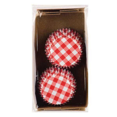 アルミカップ チョコモールド 丸型 チェック柄 10枚入り ベイクベイク 日本製