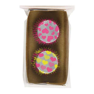 アルミカップ チョコモールド 丸型 ハート柄 10枚入り ベイクベイク 日本製