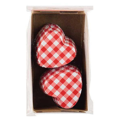 アルミカップ チョコモールド ハート型 チェック柄 10枚入り ベイクベイク 日本製