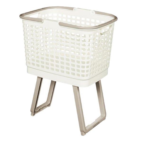 ランドリーバスケット折りたたみ脚付バスケット腰楽バスケット