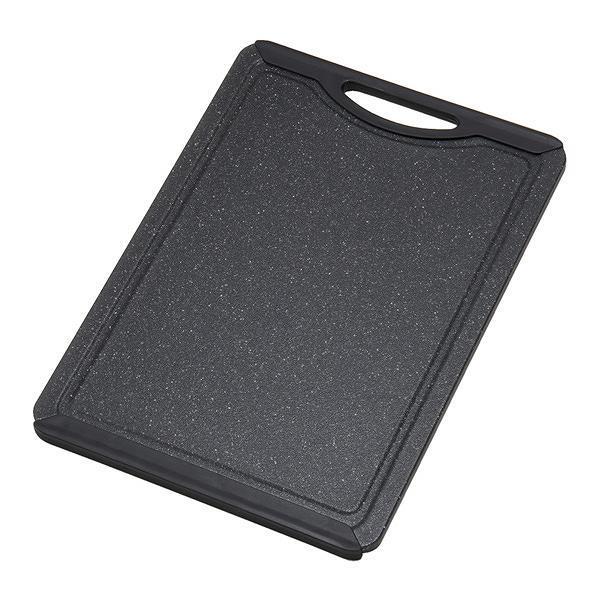 まな板 食洗機対応 抗菌 35×25cm ワイド L ラバー付き ブラックストーン