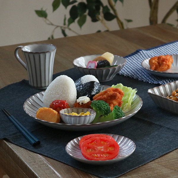 プレート 24cm 風雅 月白 皿 和食器 磁器 日本製