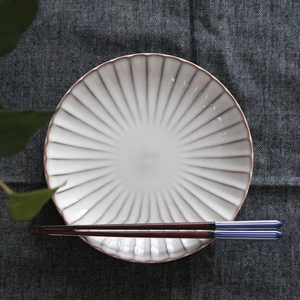 プレート 19cm 風雅 月白 皿 和食器 磁器 日本製