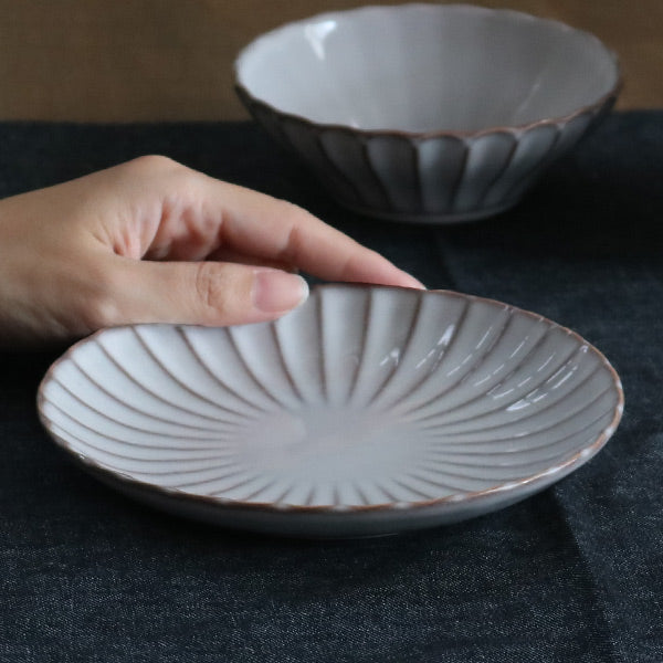 プレート 19cm 風雅 月白 皿 和食器 磁器 日本製