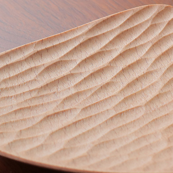 プレート 14cm 手彫り 天然木 トレー 皿 食器