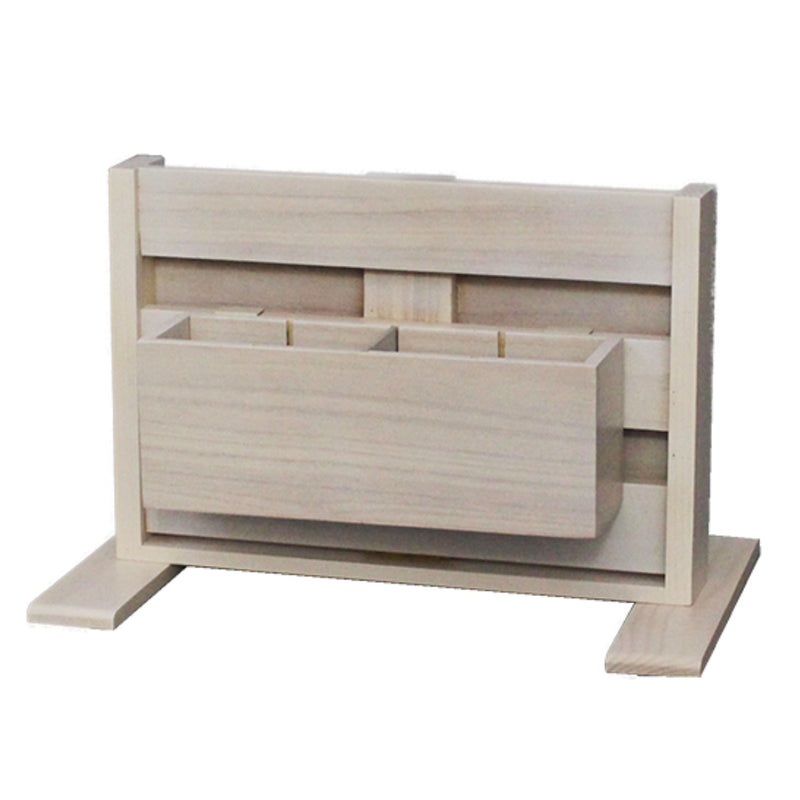 キッチン収納 カウンター上ラダーラック 幅33cm 両面使える 木製 -16