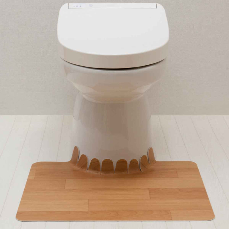 トイレマット 吸着 拭けるトイレマットウッド 55×43cm