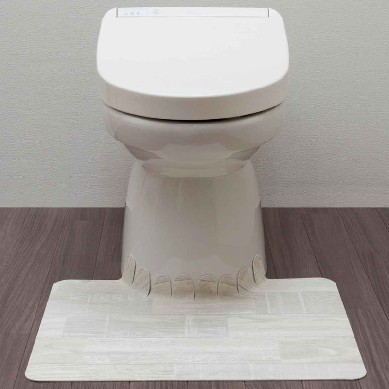 トイレマット 吸着 拭けるトイレマットウッド 55×43cm