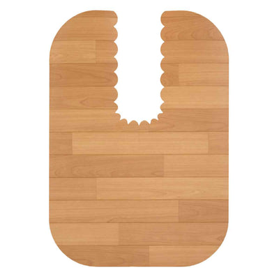 トイレマット 吸着 拭けるトイレマットウッド ロング 60×85cm