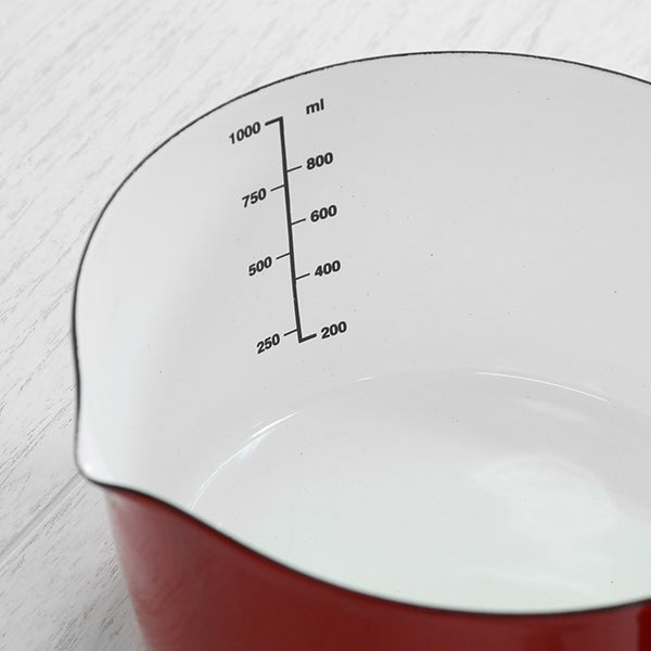 ミルクパン 15cm IH対応 ホーロー 計量目盛り付き プチクック