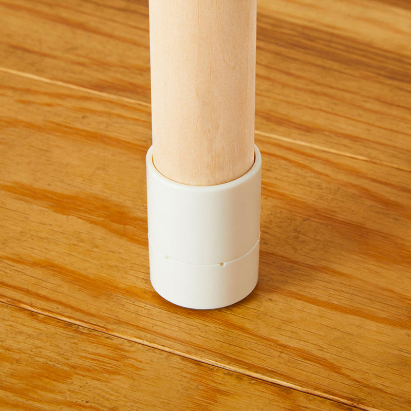 キャップ丸型LABRICOラブリコ丸棒直径30mm対応オフホワイト白ゴム製アジャスター
