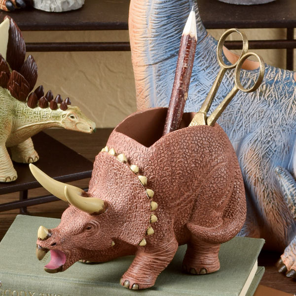 ステーショナリースタンド ペン立て 文房具 トリケラトプス 恐竜