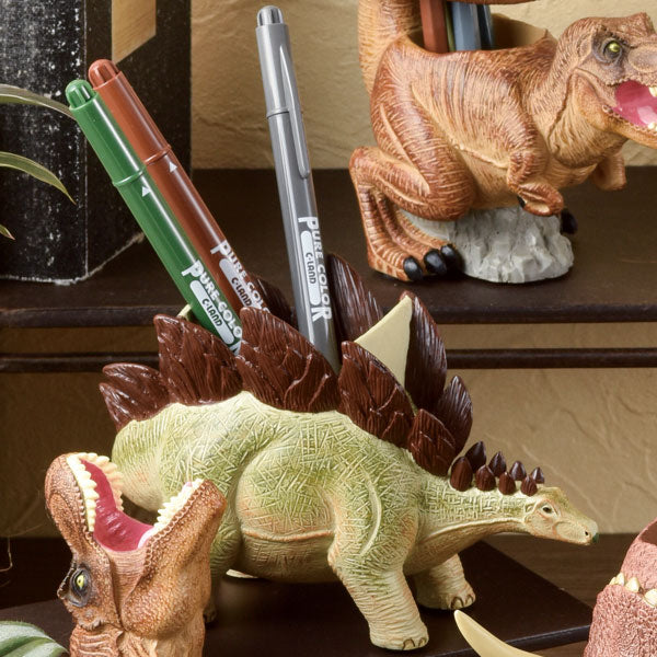 ステーショナリースタンド ペン立て 文房具 ステゴサウルス 恐竜