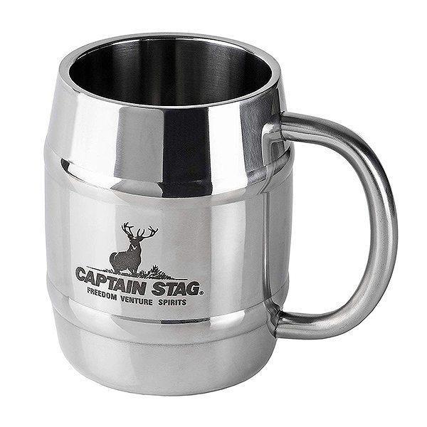 マグカップ 樽型 ステンレス製 420ml キャプテンスタッグ CAPTAIN STAG