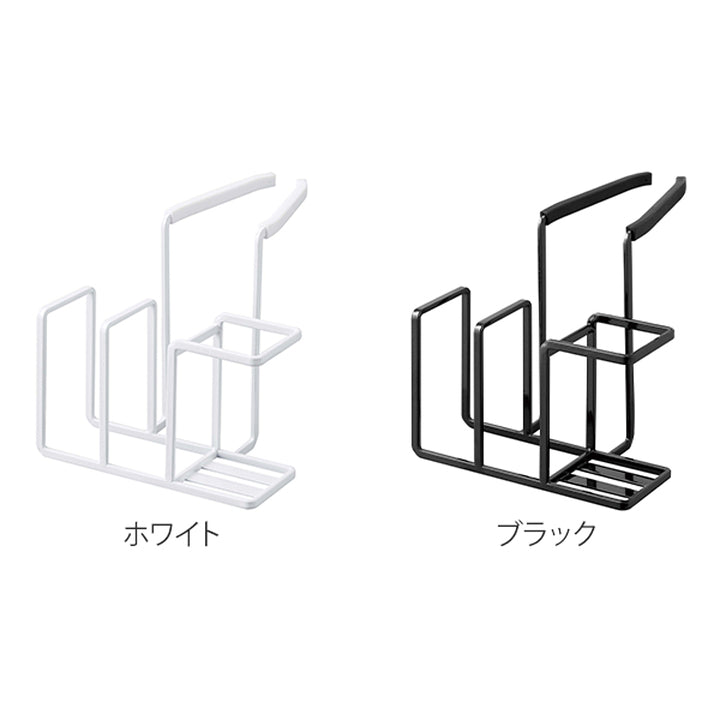 山崎実業tower蛇口にかけるスポンジ＆ブラシホルダータワー