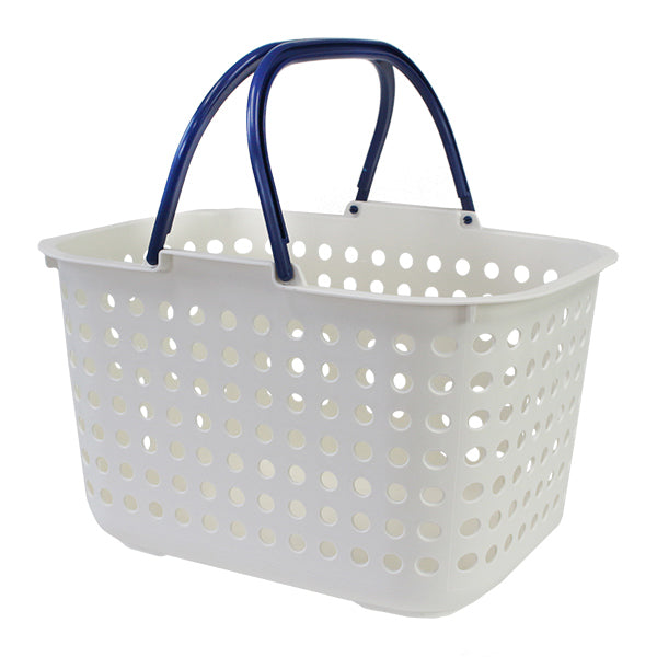 ひろひろ ランドリーバスケット 浅型 ドットバスケット 洗濯かご