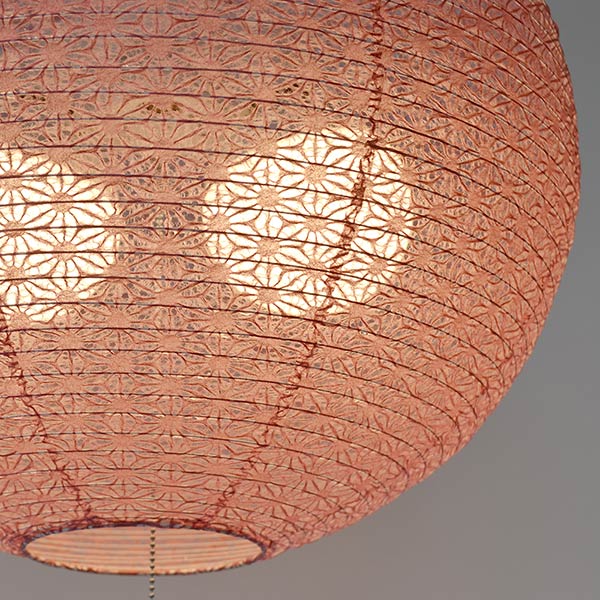 ペンダントライト直径39×高さ35cmcosmicコスミック麻葉梅紫SPN2-1061