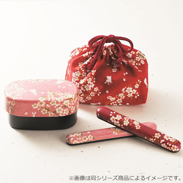 箸＆箸箱セット 布貼箸箱セット 桜うさぎ HAKOYA 18cm カトラリー