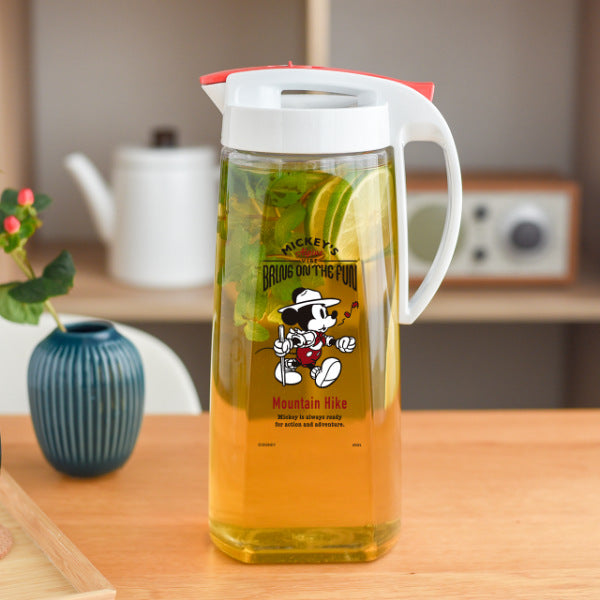 ピッチャー 冷水筒 2L ミッキーマウス 耐熱 横置き ワンプッシュ 麦茶ポット