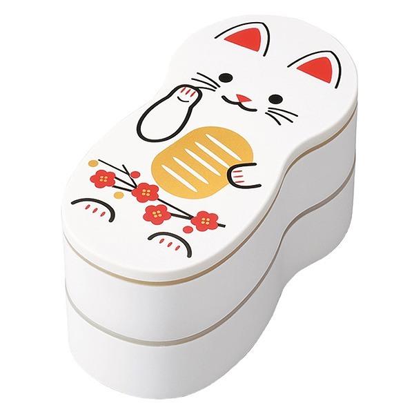 お弁当箱 2段 保冷剤付き ドールランチ ねこたち まねきねこ HAKOYA 540ml ランチボックス