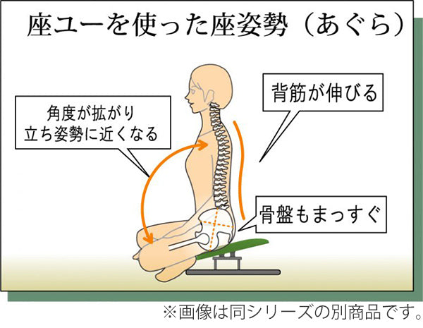 あぐら座椅子 高さ34cm 背付き 座ユー スイングスツール 座椅子