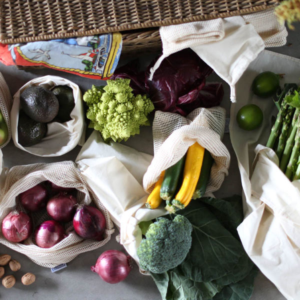 保存袋 野菜保存 ６枚入り シート付 ダルトン DULTON ６コットン プロデュースバッグ ウィズシート